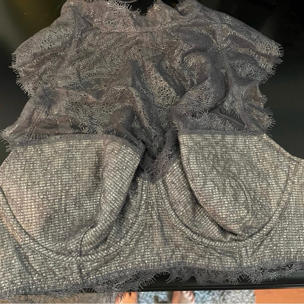 Victoria's Secret Gray Lace Bra